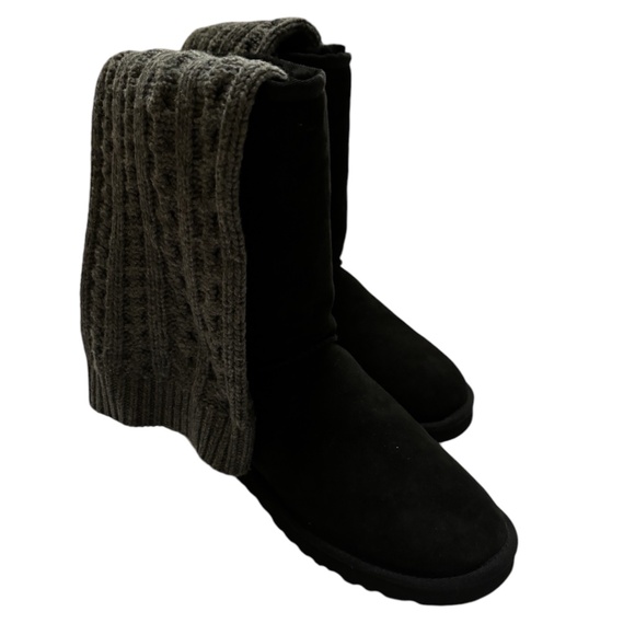 UGG Tularosa Route Detachable Knit Boots in Black (Women's) size 8 Black/Gray - Picture 7 of 13